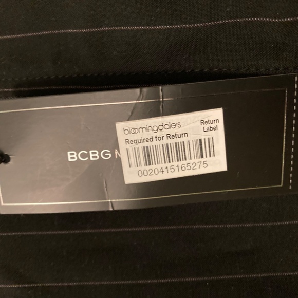 NWT BCBGMaxAzria Black Pinstripe Sleeveless Peplum Carlynn Top XS Bloomingdale’s - Picture 5 of 14